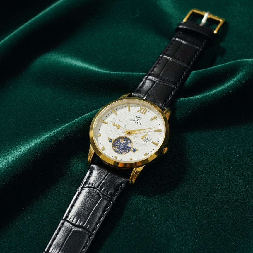 Royal Executive Skeleton – Gold & Leather Edition