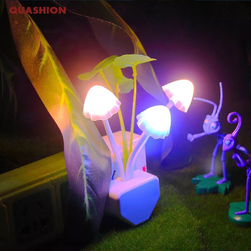 Mushroom Night Light Dusk To Dawn Sensor LED Night Lights Flower Lamp Bedroom