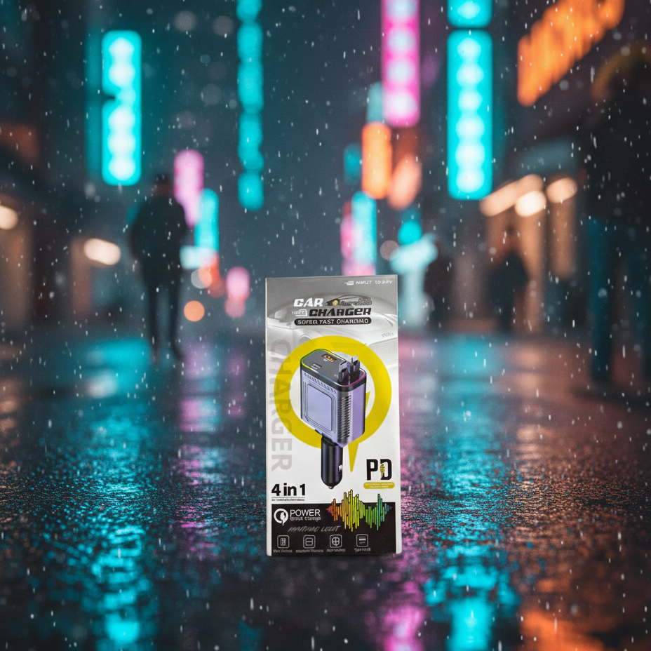 Retractable 4-in-1 Fast Car Charger