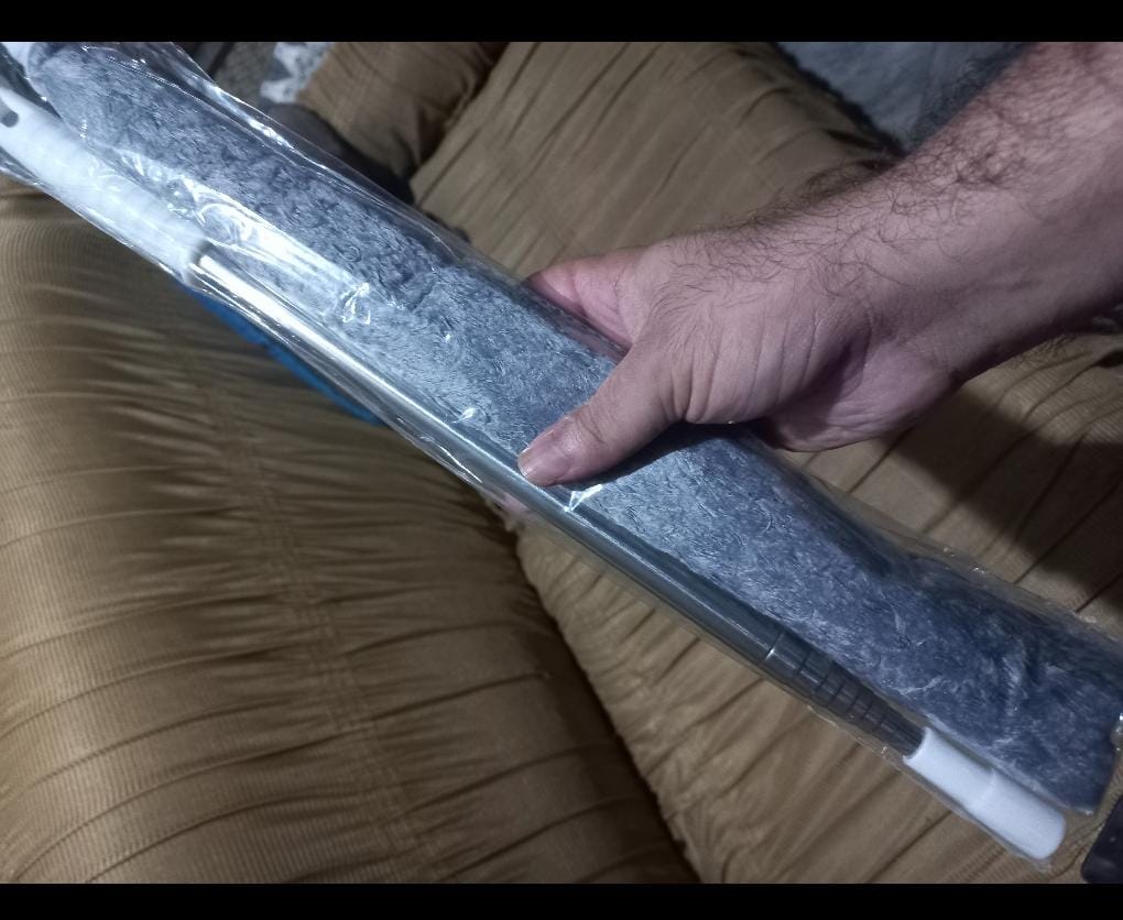 Microfiber Fan Duster Telescopic Extendable Gray Duster 360 Flexible Dirt And Dust Duster For Home Office Use foldable