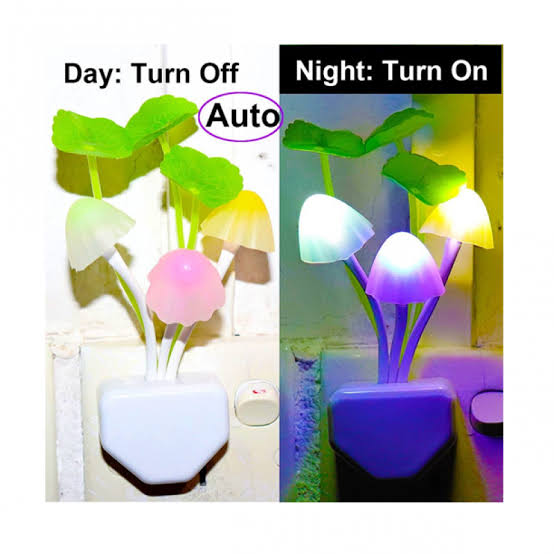 Mushroom Night Light Dusk To Dawn Sensor LED Night Lights Flower Lamp Bedroom